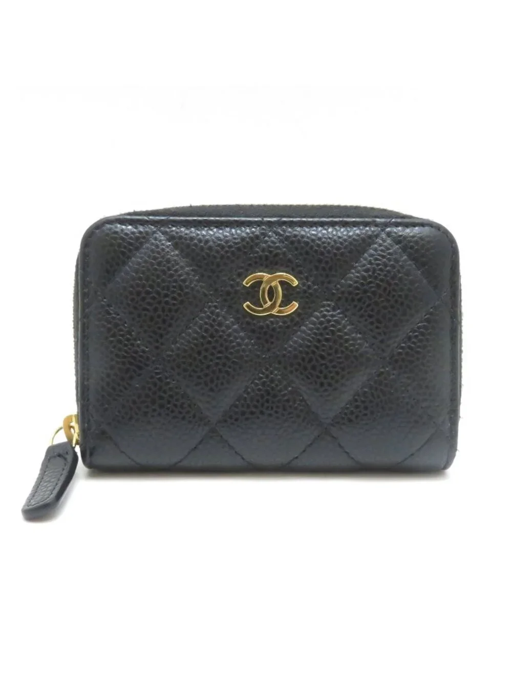 Chanel Quilted Classic Zip Coin Purse Black Caviar